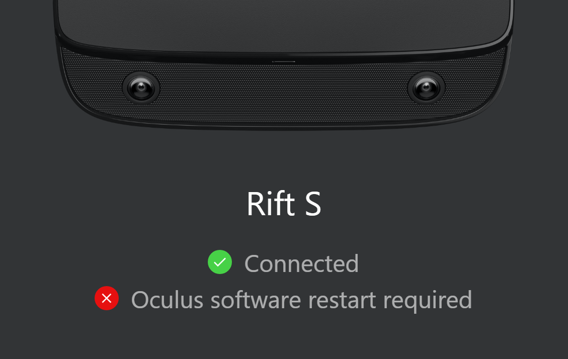 oculus software restart screen
